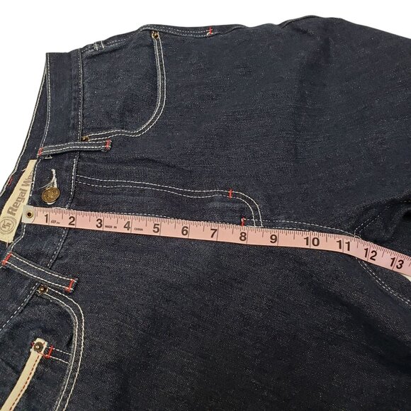Regal Wear Triumph Mens Blue Jeans Red White Stitching Size 34x32 Y2K - Picture 9 of 10
